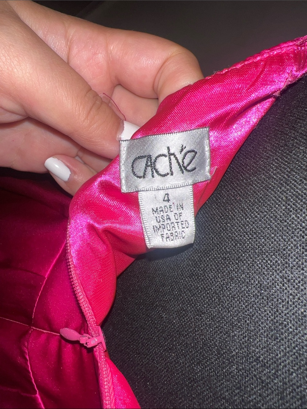 Cache Pink 100% Silk Dress - Picture 3 of 3